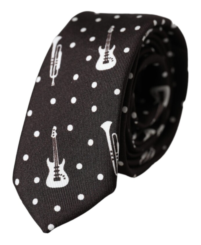 black-silk-tie-with-guitar-motif