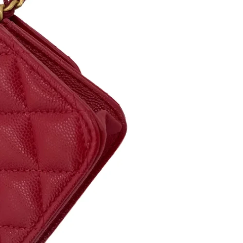 Chanel Vintage Pre-owned Leather chanel-bags Red Dames