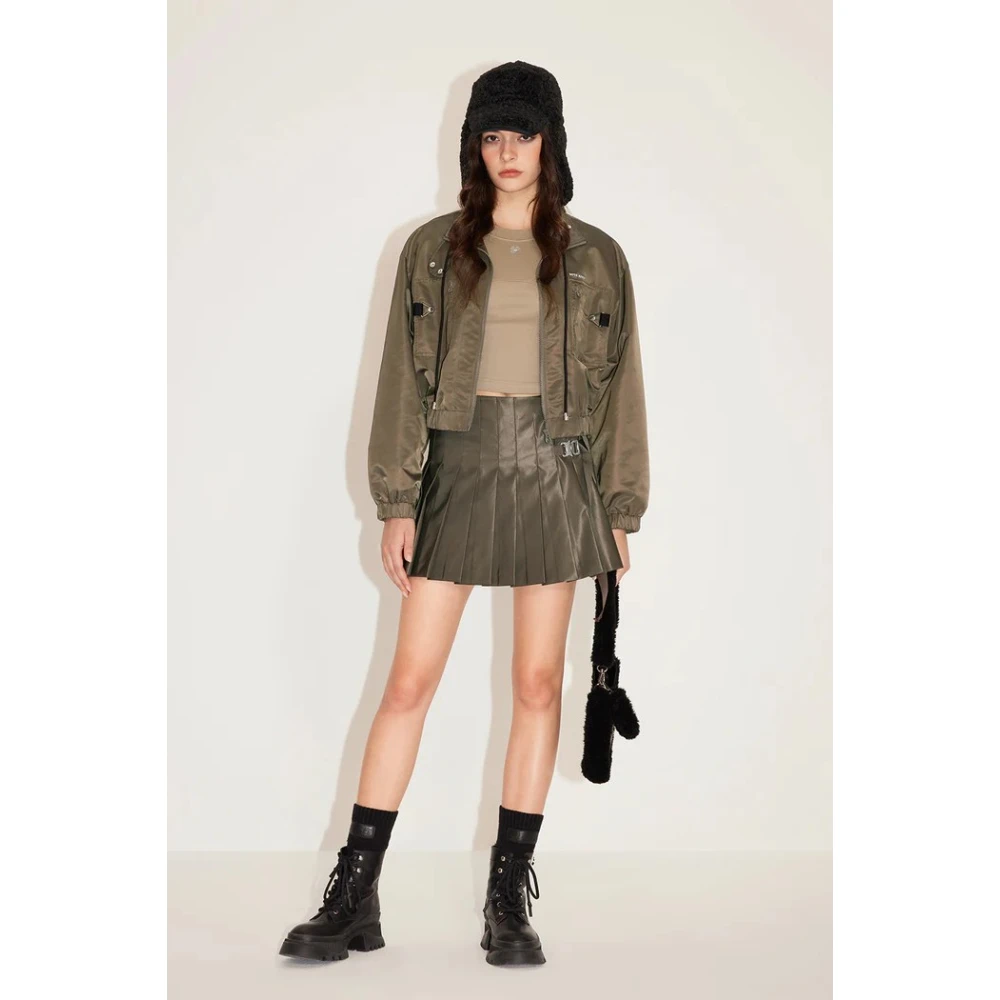 Miss Sixty Vintage Schoolstijl Uitlopende Rok Green Dames