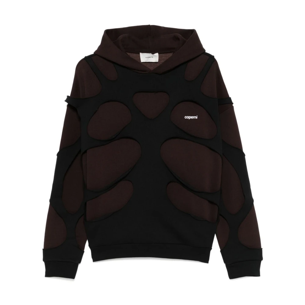 Coperni Laser Cut Hoodie Zwart Bruin Brown Dames