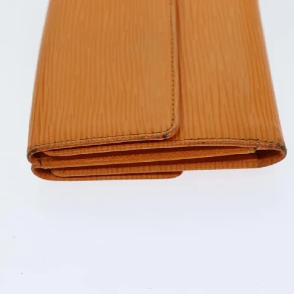 Louis Vuitton Vintage Pre-owned Leather wallets Orange Dames