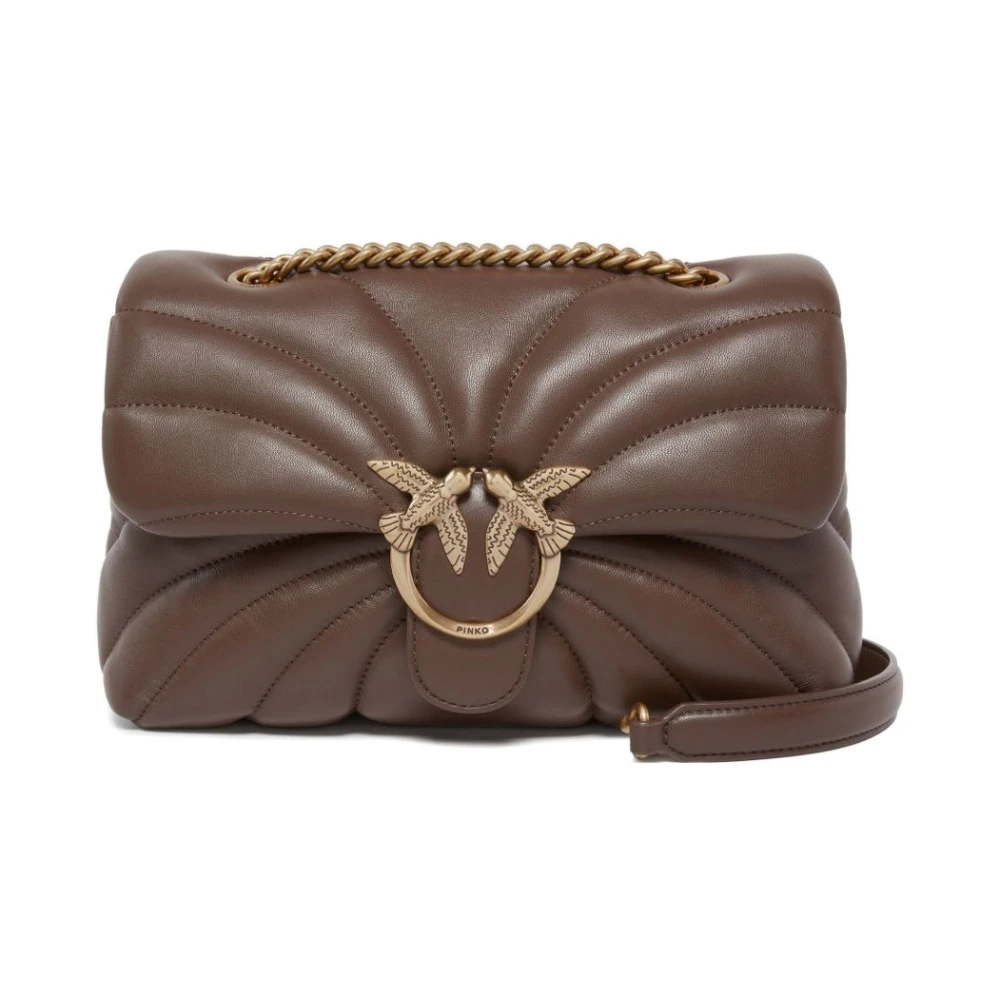Pinko Women's Brown Cross Body Bags, One Size, And Gold Shoulder Bag