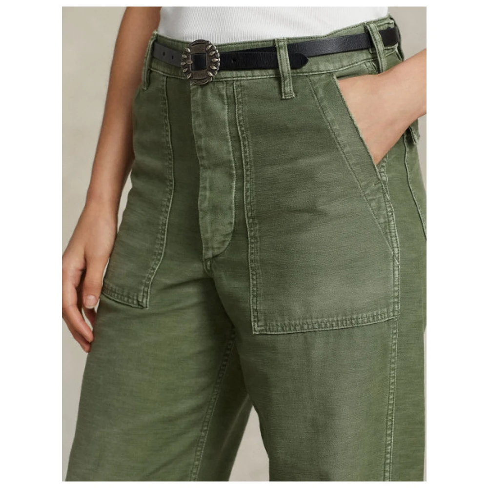 Polo Ralph Lauren Straight Trousers Green Dames
