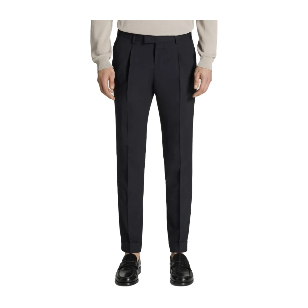 PT Torino Heren Katoenen Maatwerk Broek Blue Heren