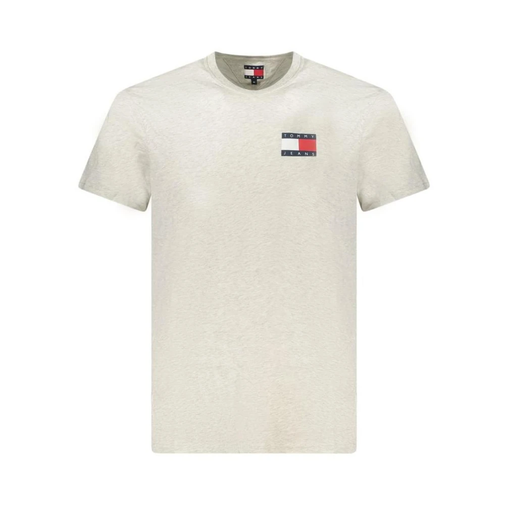 Tommy Hilfiger Men's Gray T-Shirts, M, Grigio Cotton T-Shirt