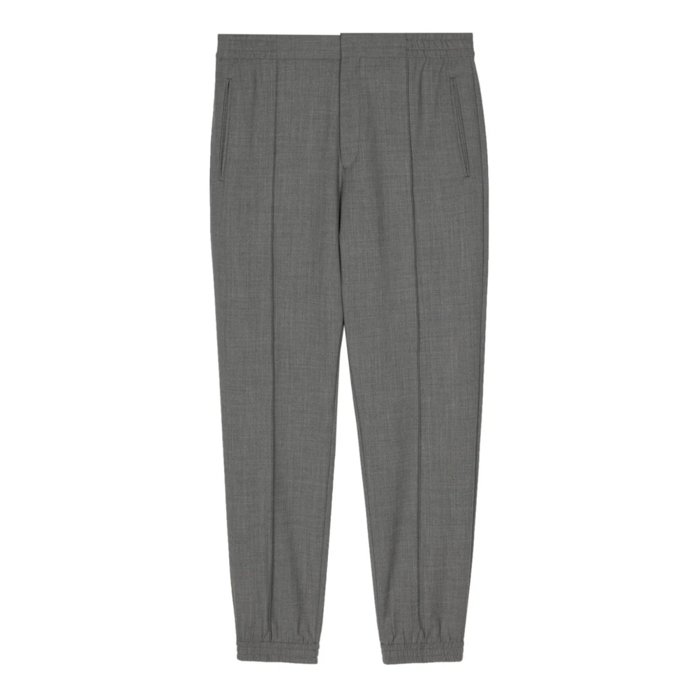 Paul Smith Grijze Wollen Geplooide Broek Slim Fit Gray Heren