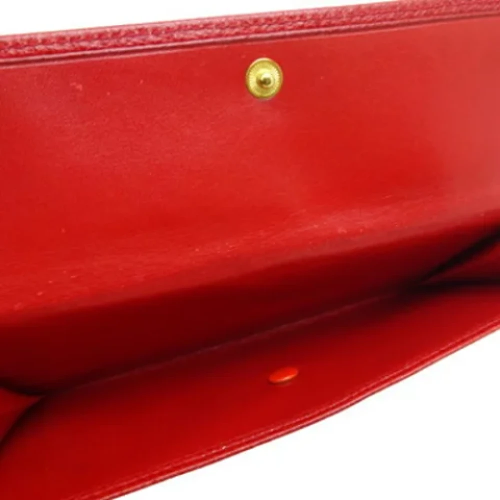 Loewe Pre-owned Leather wallets Red Dames