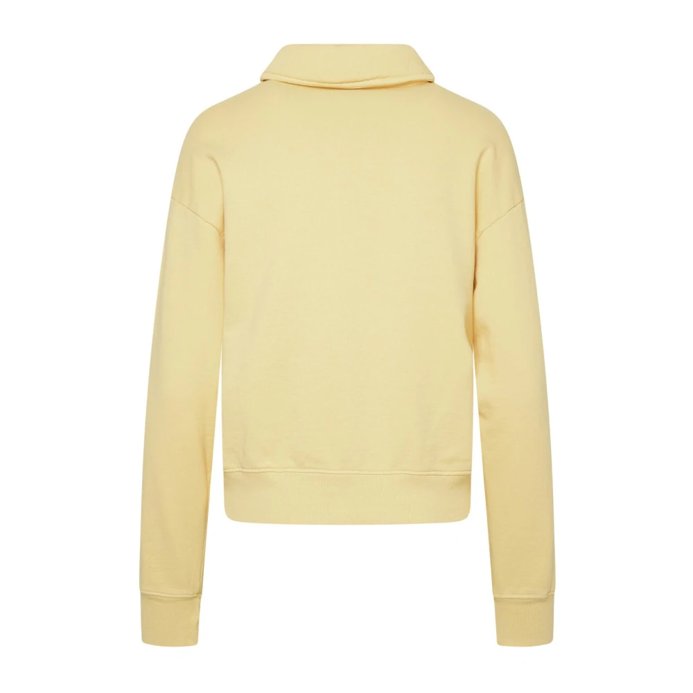 Sporty & Rich Gele Katoenen Polo Shirt Yellow Dames
