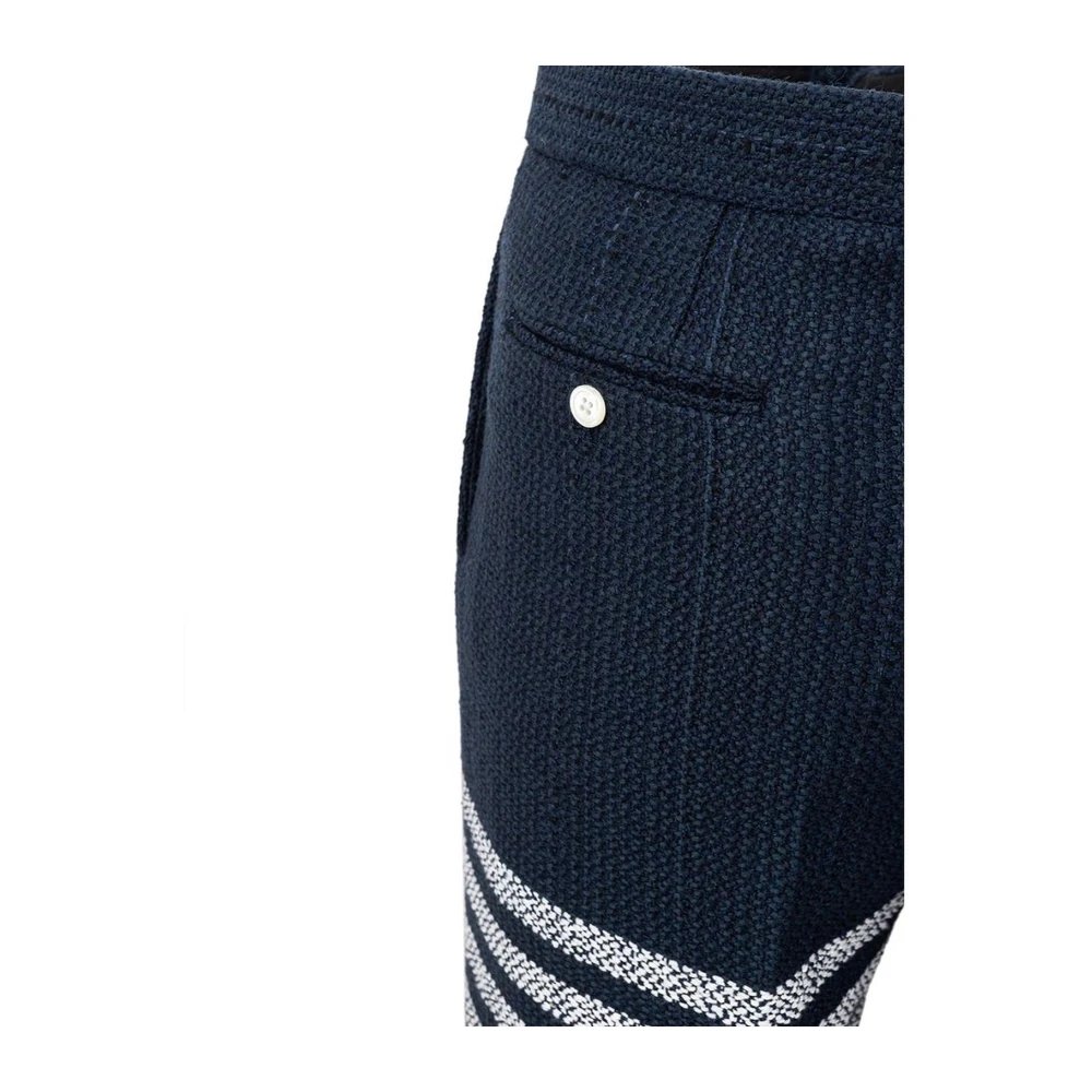 Thom Browne Blauwe Acrylbroek voor Verfijnde Stijl Blue Heren