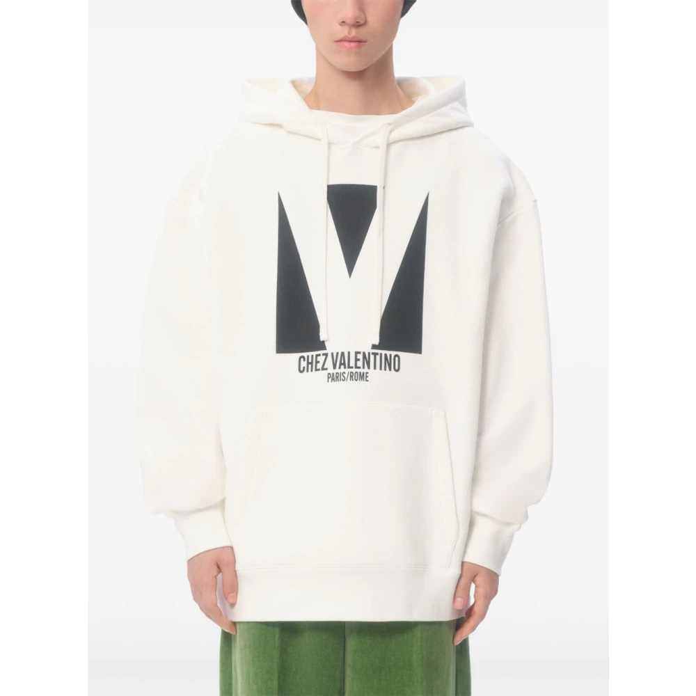 Valentino Garavani Ivory Sweaters voor Vrouwen Beige Heren