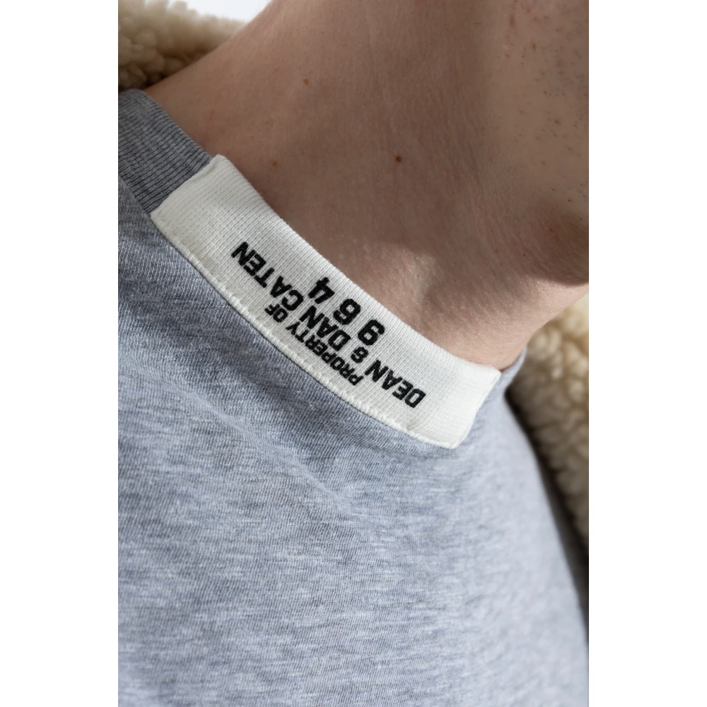 Dsquared2 T-shirt met logo Gray Heren