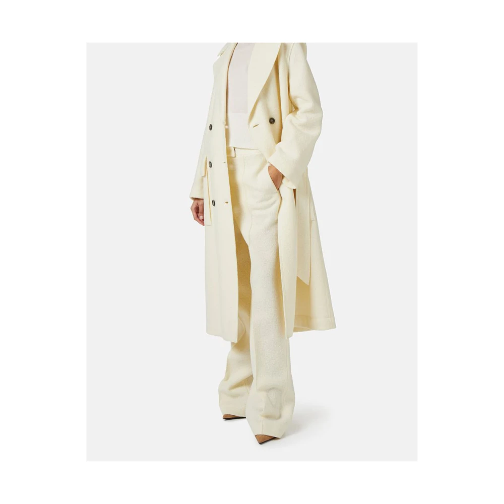 Iceberg Nieuwe vorm broek in wol bouclé stof Beige Dames