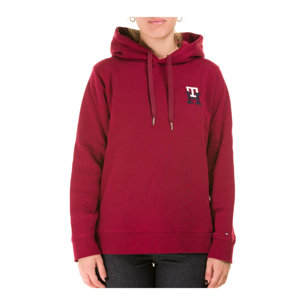 Tommy hilfiger discount hoodie rood dames