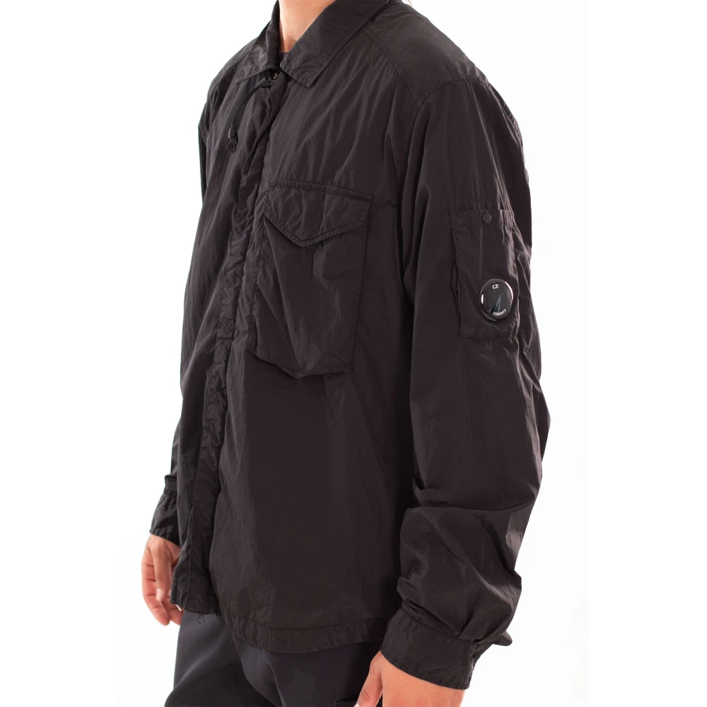 C.P. Company Lens Overshirt in Chrome-R Stijl Black Heren