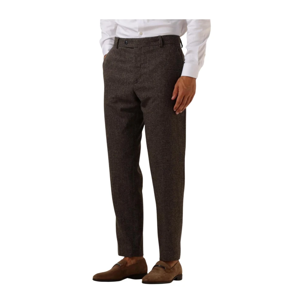 Selected Homme Slim-Reed Wol Broek Brown Heren