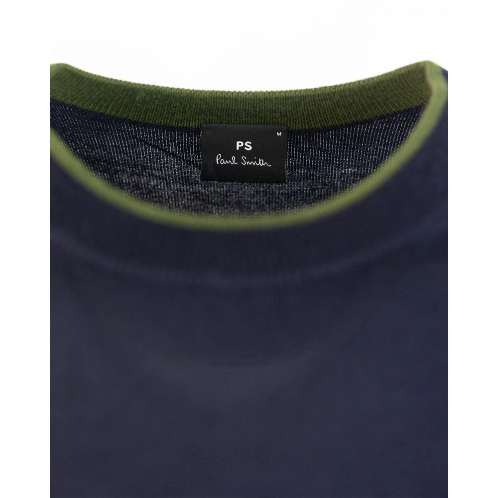 PS By Paul Smith Blauwe Merinowollen Trui Blue Heren