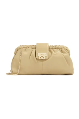 Beige clutch väska