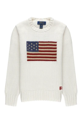 Sweater Med Flagga Och Monogram