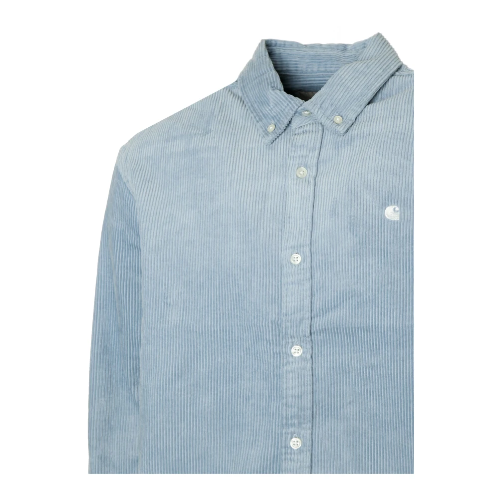 Carhartt WIP Ribfluwelen knoopshirt Blue Heren