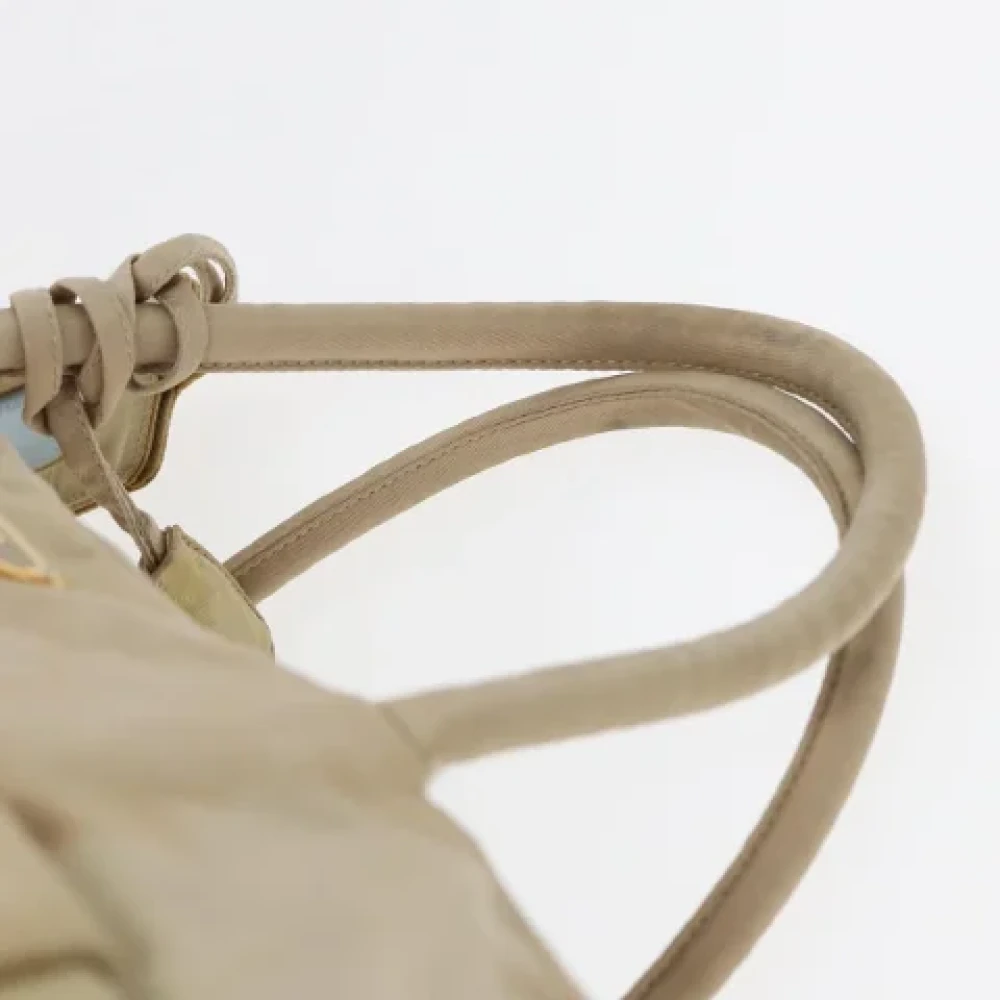 Prada Vintage Pre-owned Fabric prada-bags Beige Dames