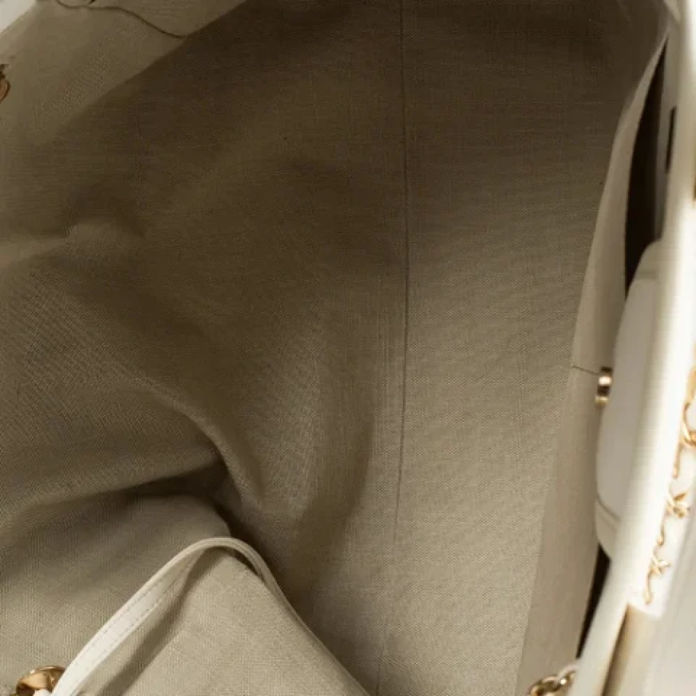 Chanel Vintage Pre-owned Cotton chanel-bags White Dames