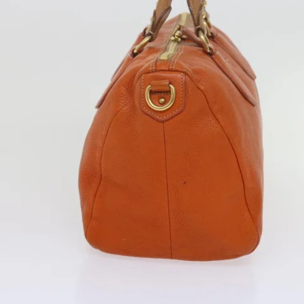 Prada Vintage Pre-owned Leather prada-bags Orange Dames