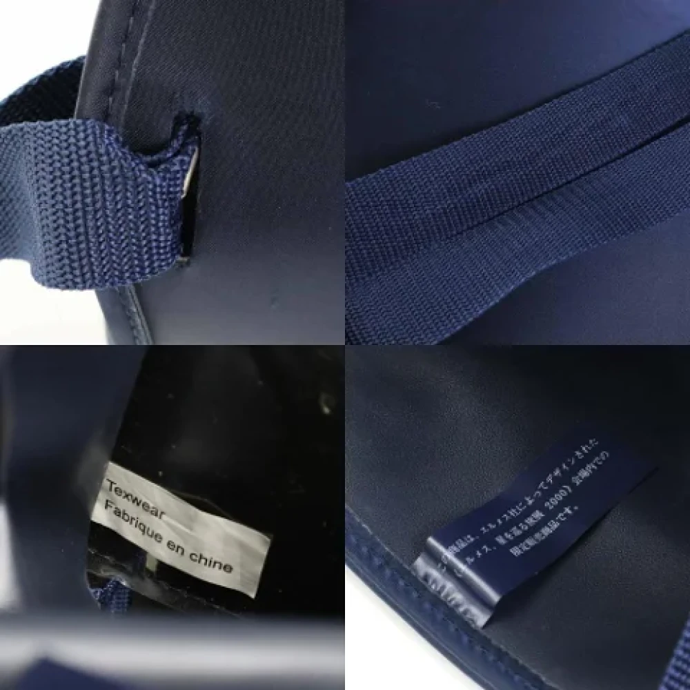 Hermès Vintage Pre-owned Nylon backpacks Blue Dames