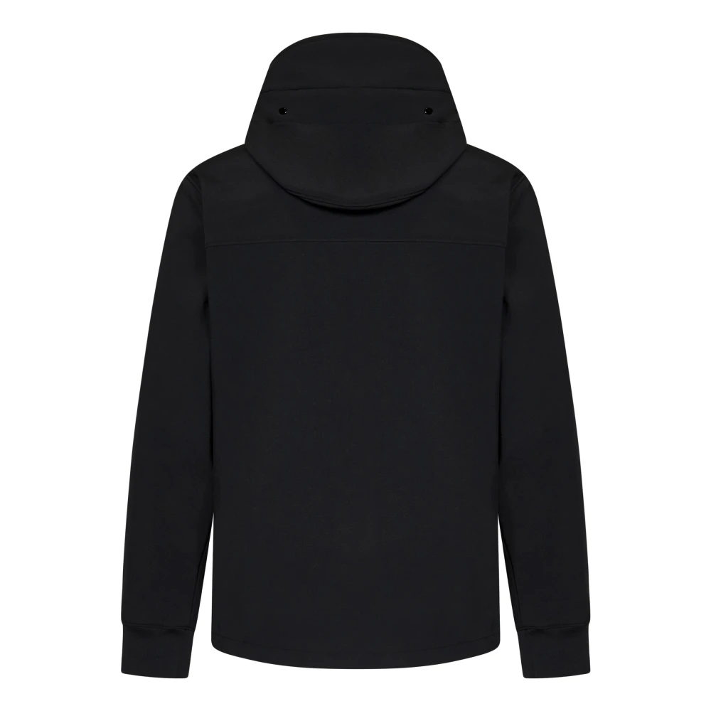 C.P. Company Zwarte Jassen met Google Hood Black Heren