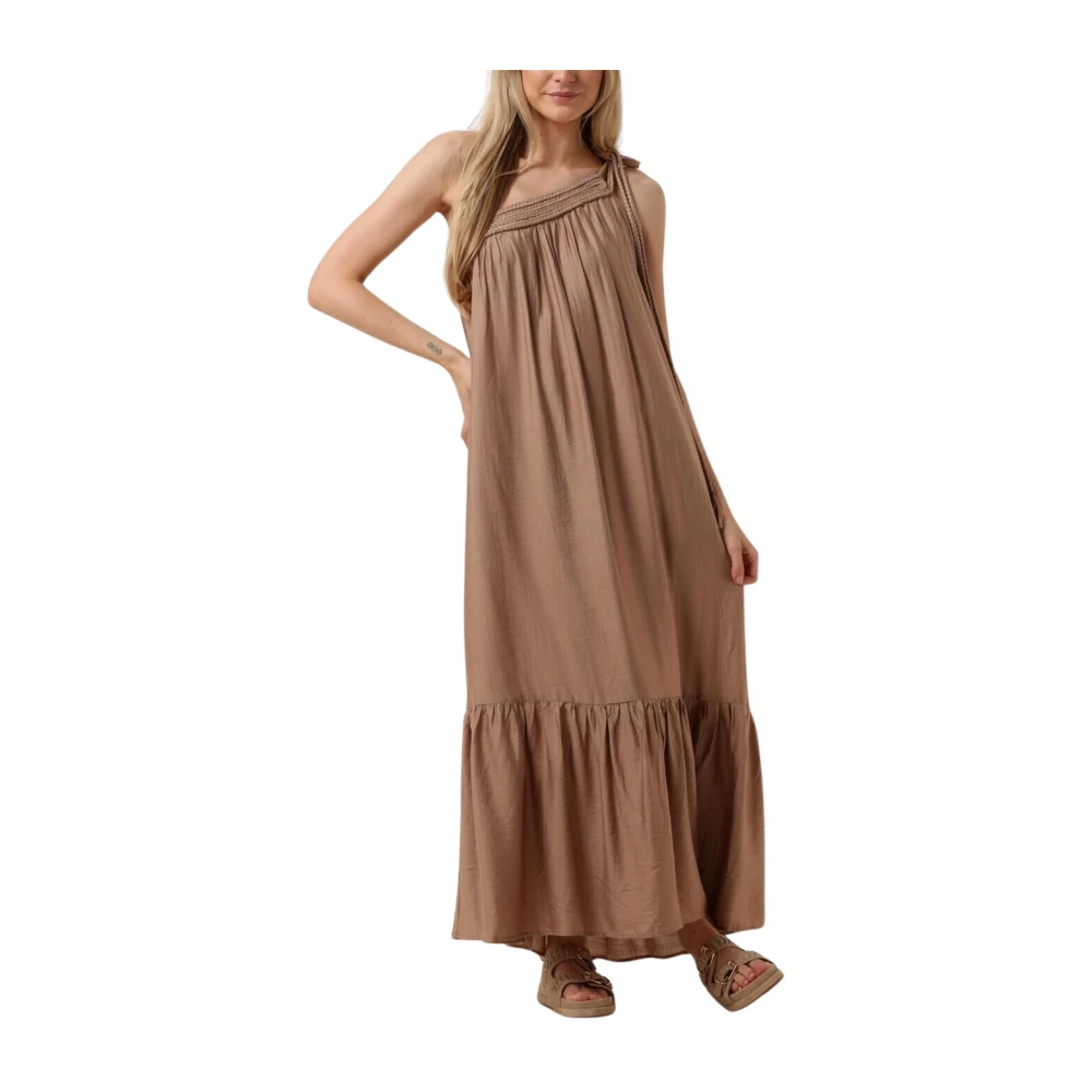 Co'Couture Asym Jurk Nude Elegant Stijlvol Beige Dames
