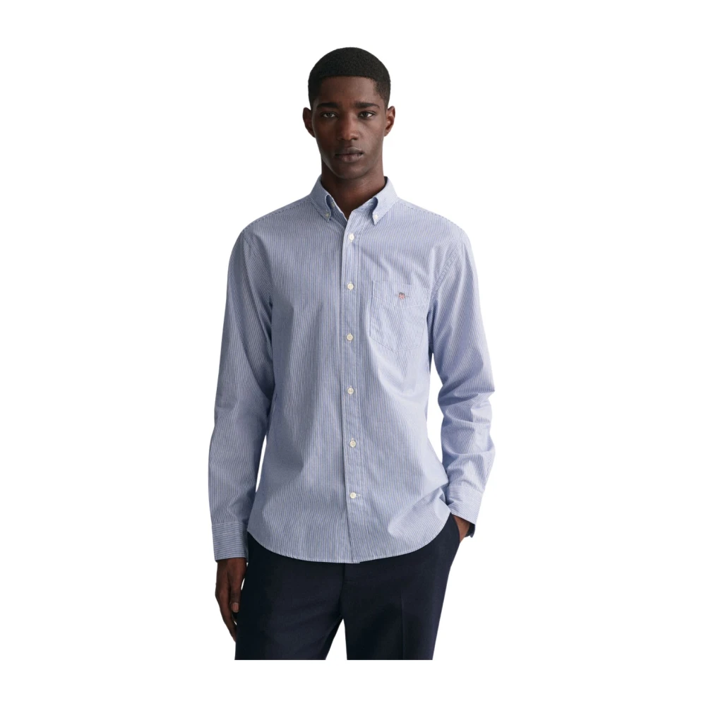 Gant Banker Stripe Overhemd Blue Heren