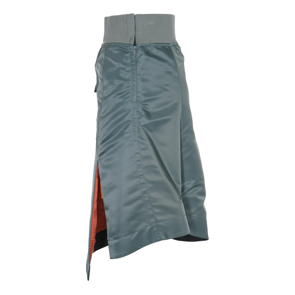 Sacai Twill Rok Green Dames