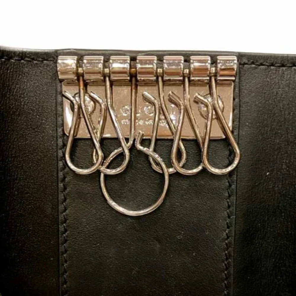 Gucci Vintage Pre-owned Leather key-holders Black Heren