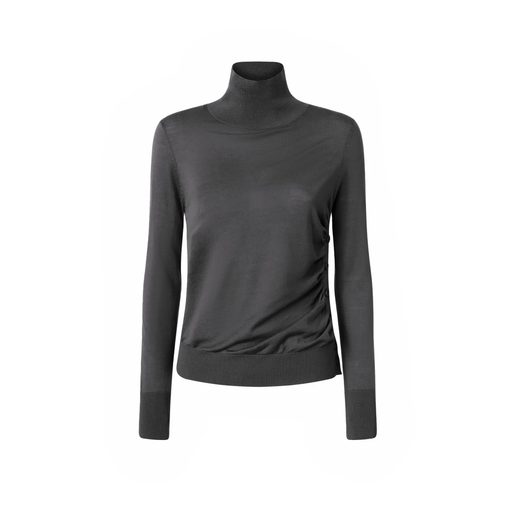 Pinko Women's Gray Jumper 'Buccia Maglia' - Turtlenecks - L - Knitwear