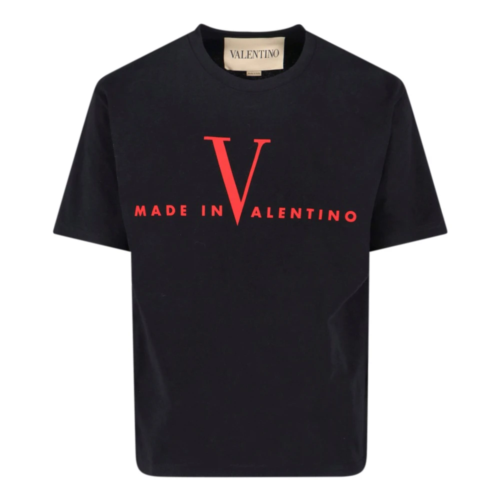 Valentino Garavani T Shirt En Coton Avec Imprimé Made In Valentino Homme Tops Noir Xl