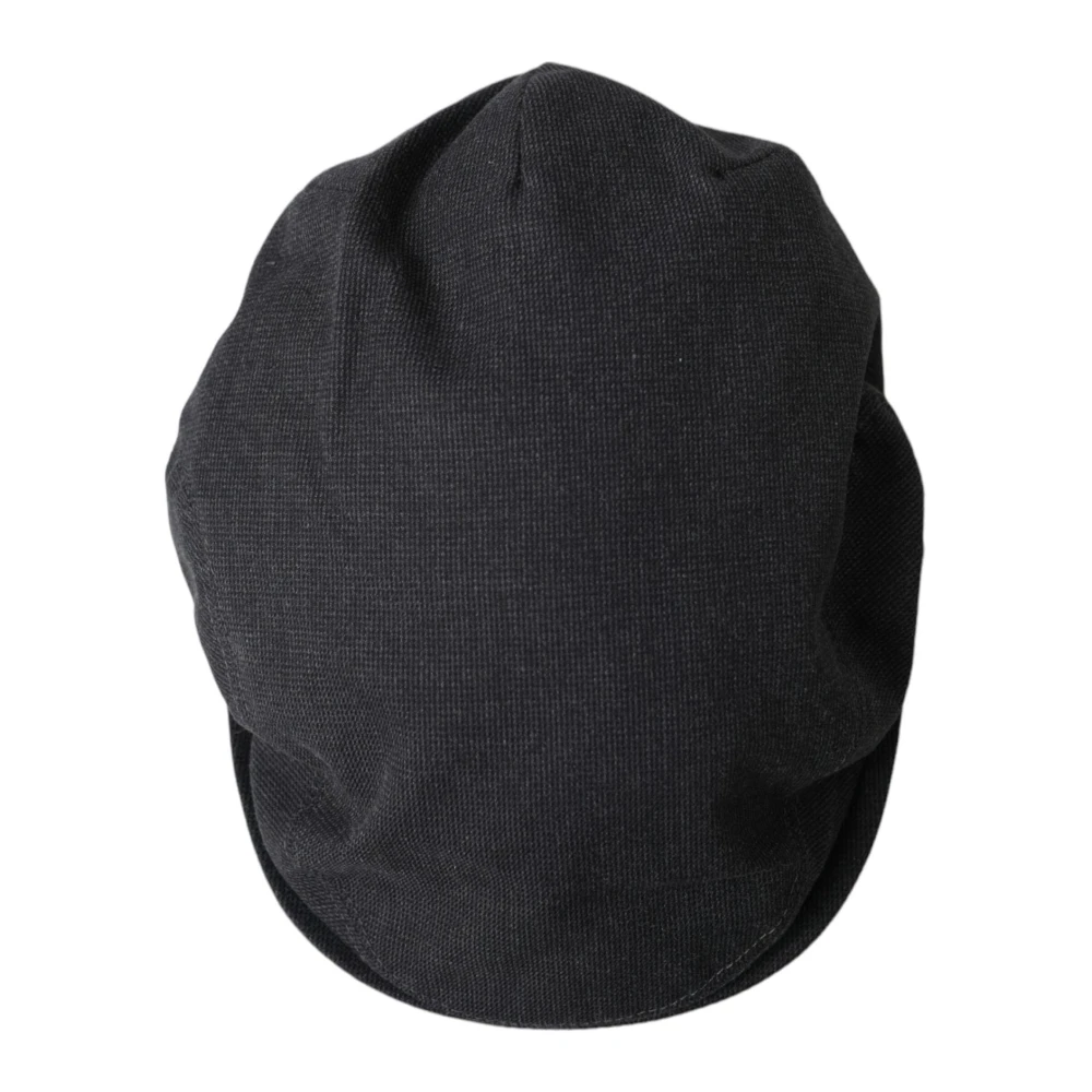 Dolce & Gabbana Grijze Katoenen Newsboy Cap Stijlvol Iconisch Gray Heren
