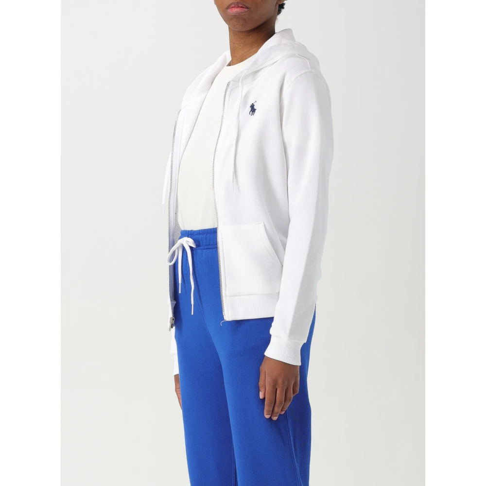Polo Ralph Lauren Fleece Hoodie White Dames