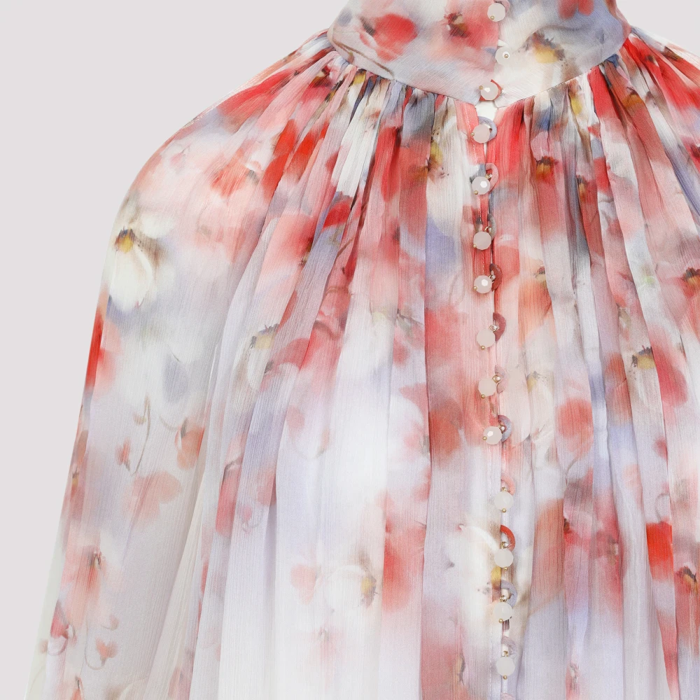 Zimmermann Bloemen Crush Smock Blouse Multicolor Dames