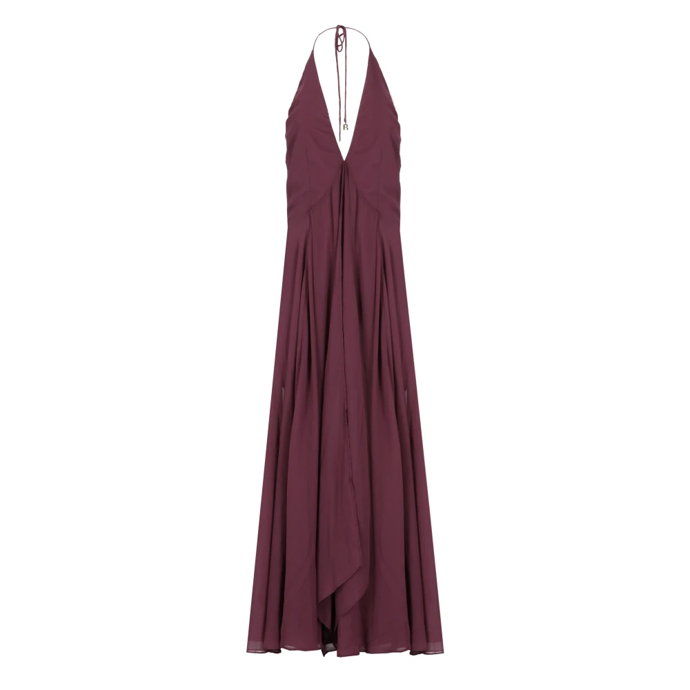 Rotate Birger Christensen Paarse Chiffon V-Hals Jurk Purple Dames
