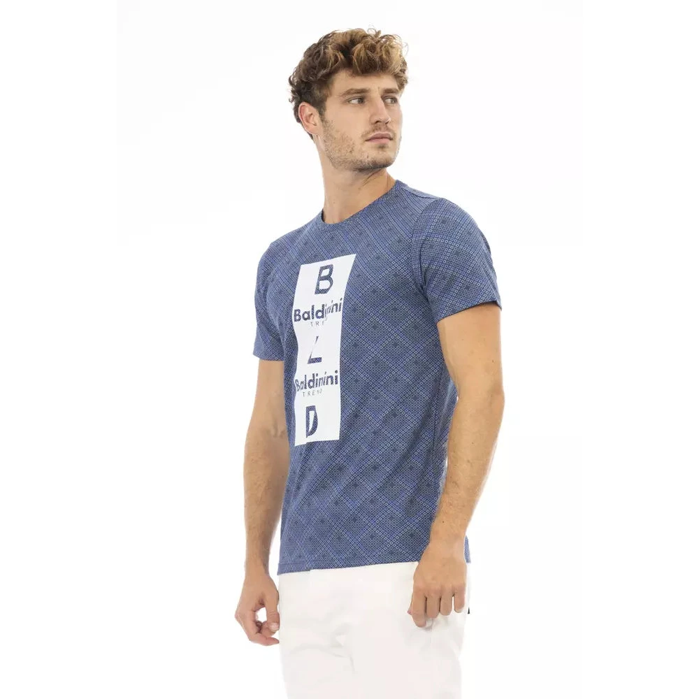 Baldinini Blauw Trend T-shirt met Print op de Voorkant Blue Heren