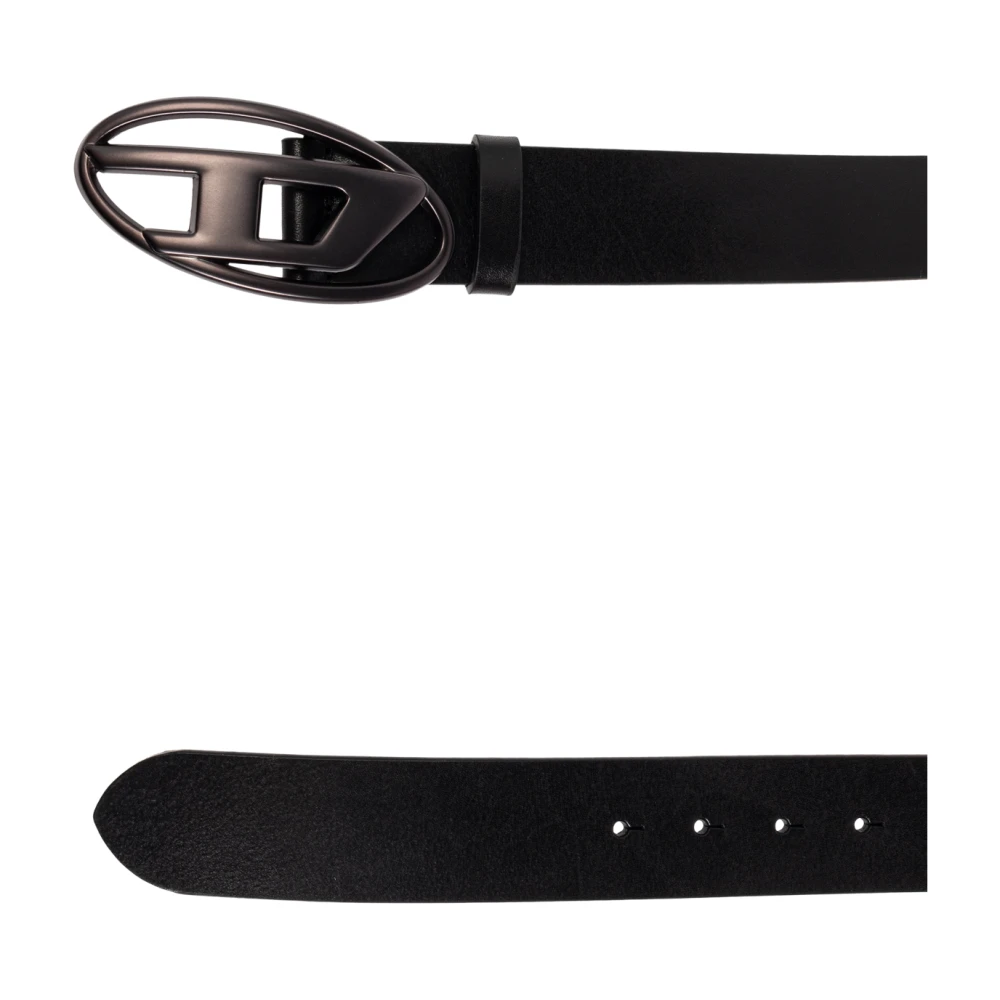 Diesel Riem Ovaal D Logo B Black Dames