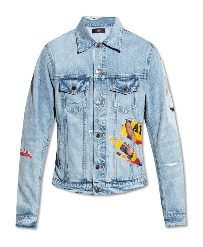 veste-bleue-en-coton-avec-imprime-multicolore