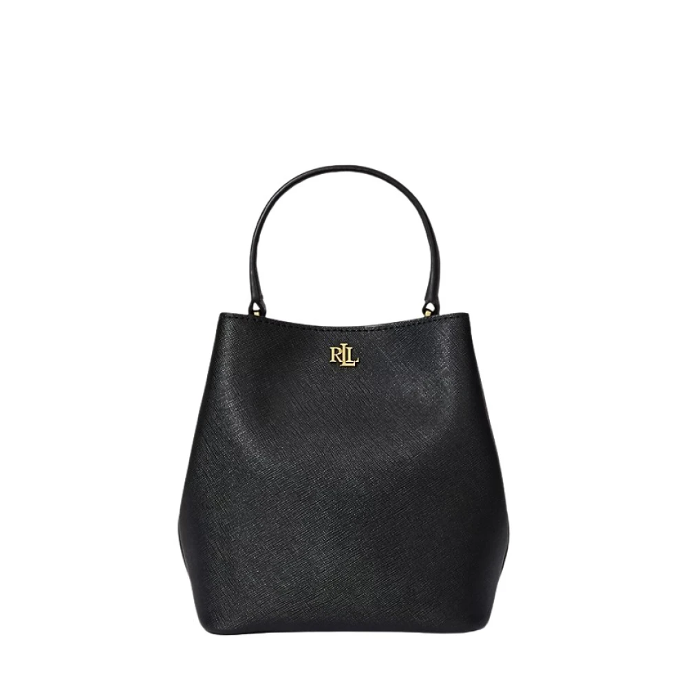 Ralph Lauren Donna Nero Reese Small Bucket Bag