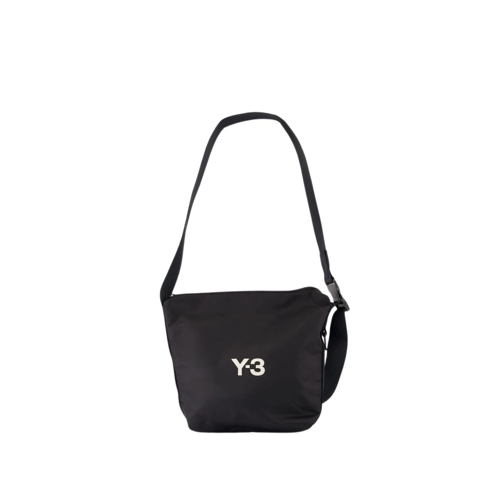 Y-3 Zwarte Synthetische Crossbody Tas met Magneetsluiting Black Dames