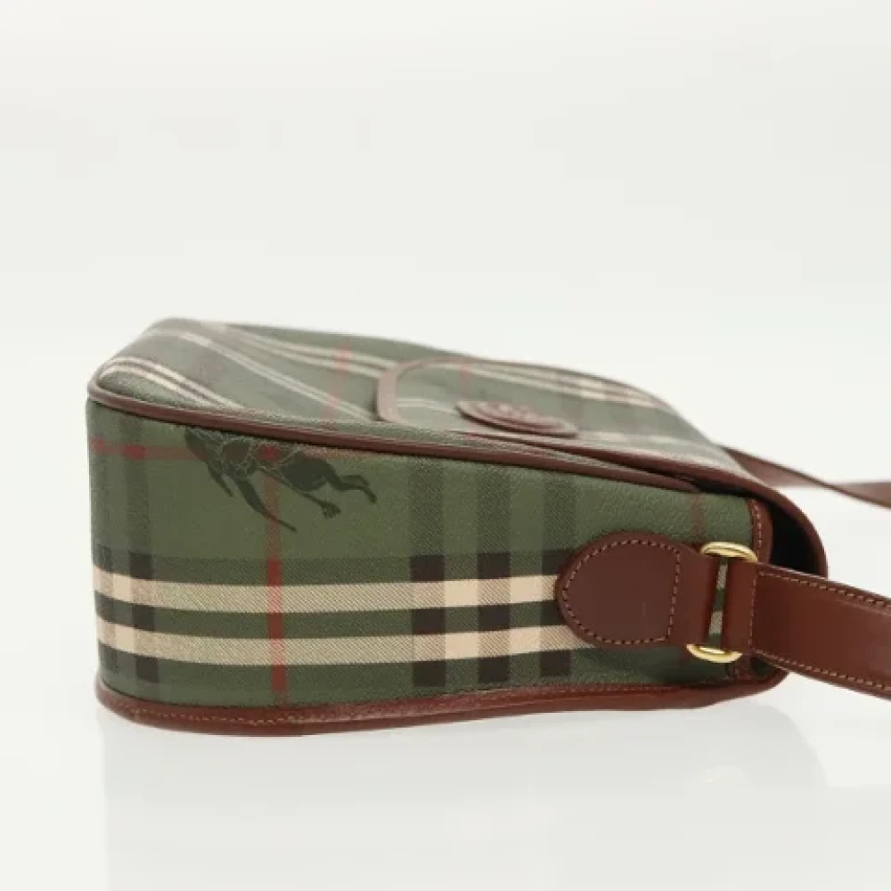 Burberry Vintage Pre-owned Canvas shoulder-bags Green Dames