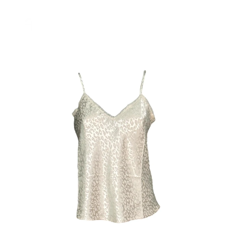 Molly Bracken Witte Polyester Tanktop Beige Dames