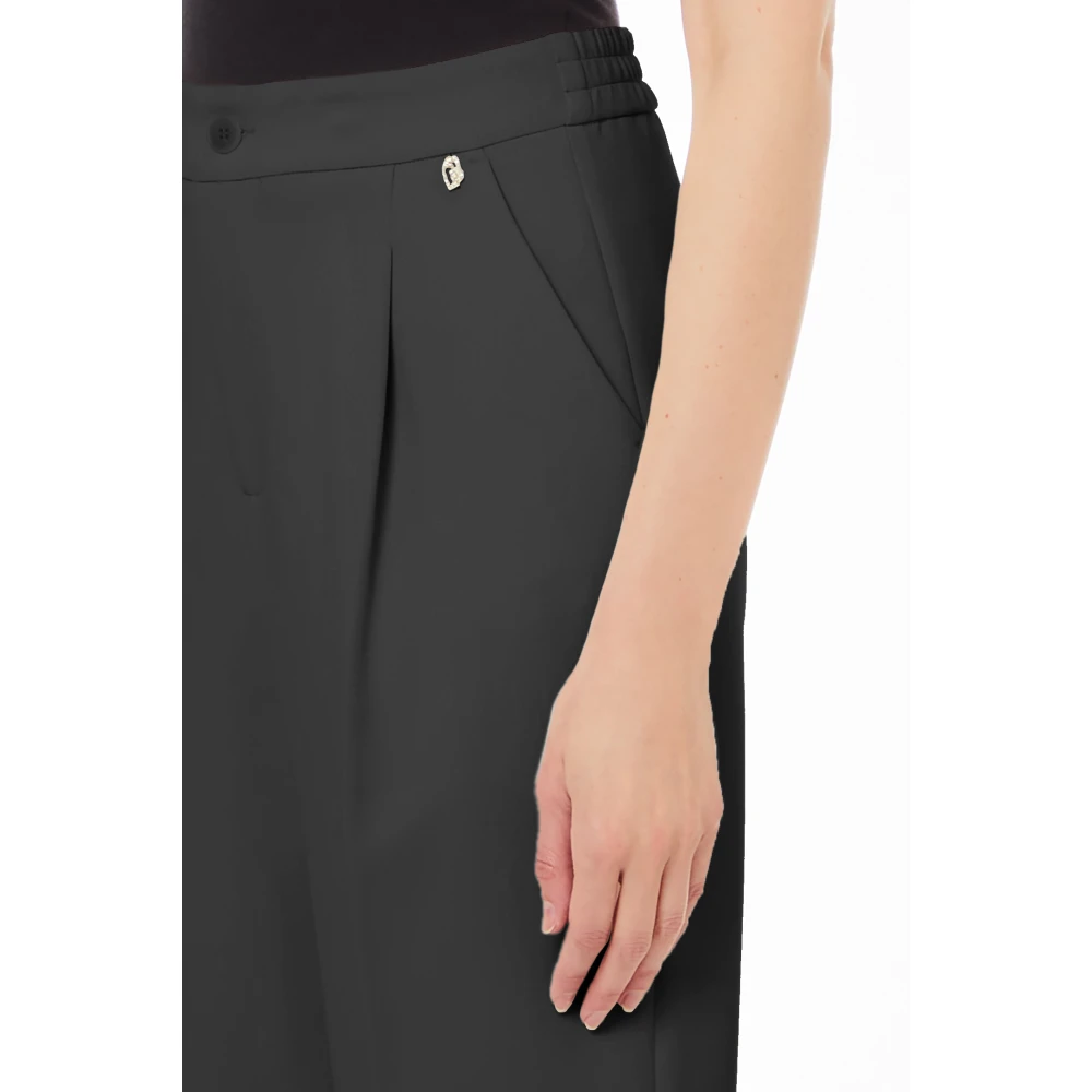 Liu Jo Crepe High Waist Broek Black Dames