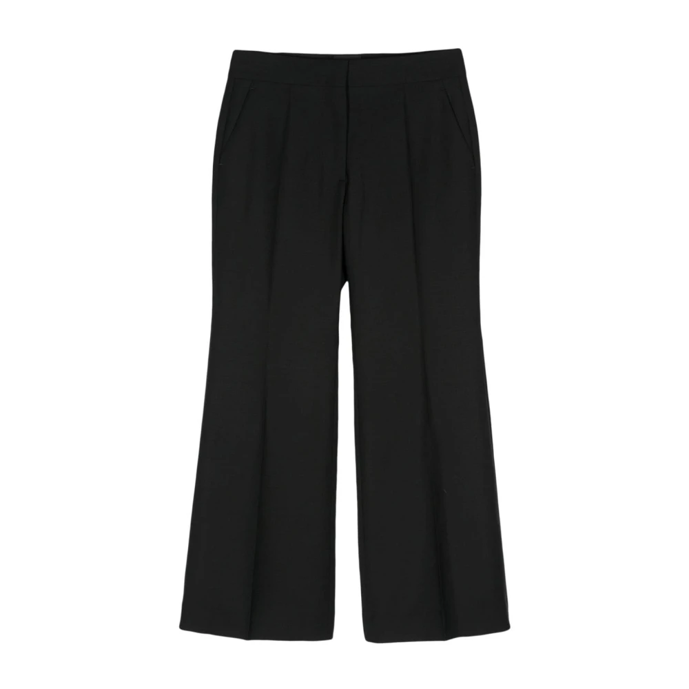 Givenchy Women's Black Wool Blend Tailored Trousers