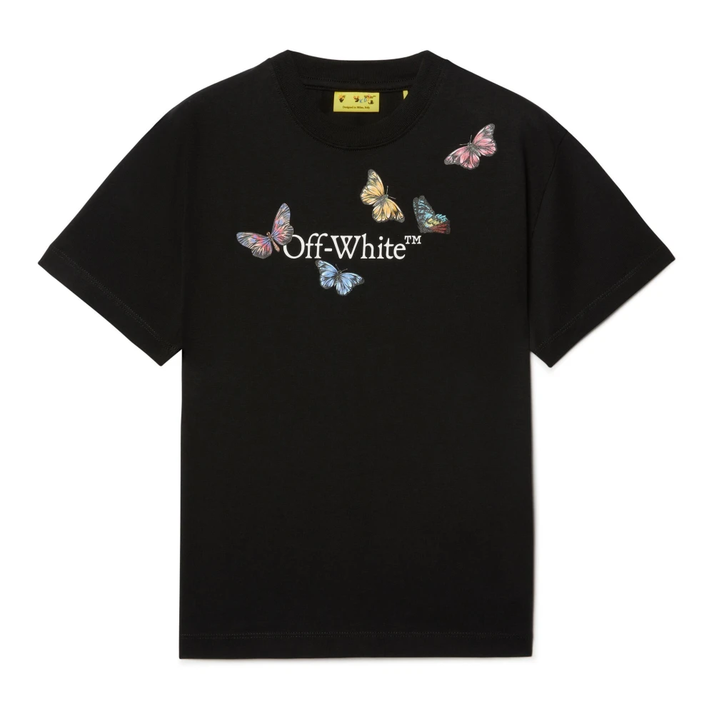 Off White Fjärilstryck T-shirt Black, Unisex