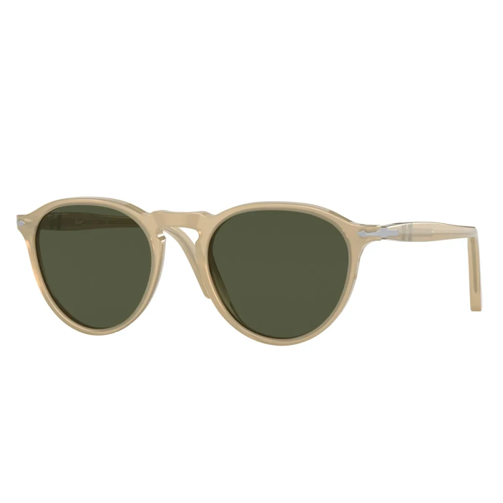 Persol Unisex Beige/Green Frame Lens Sunglasses