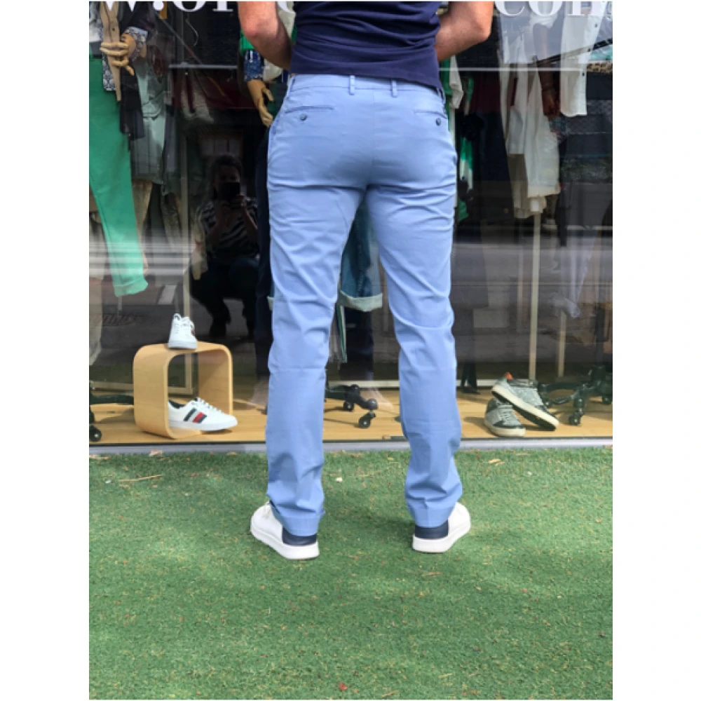 Mason's Katoenen Chino Broek met Comfortabele Pasvorm Blue Heren